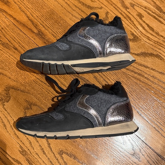 VOILE BLANCHE JULIA FUR SNEAKER BLACK SUEDE size 38 - Picture 5 of 14